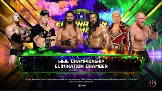 WWE ELIMINATION MATCH 😱 THE ROCK VS JOHN CENA VS ROMAN REIGNS VS CODY RODES VS SETH VS BROCK LESNAR