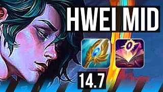 HWEI vs AHRI (MID) | 9/0/10, 73% winrate, Legendary | EUW Diamond | 14.7