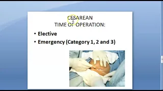 Obstetrics 691 d Cesarean section Csection Elective Vs Emergency Categories