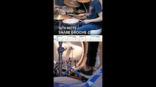 16th Note Snare Drum Beat (Groove) 2 - Intermediate Drum Lesson