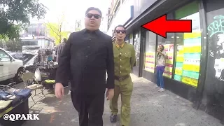 مقلب زعيم كوريا الشمالية كيم جونغ يتجول في شوارع أمريكا - شاهد ردة فعل الناس