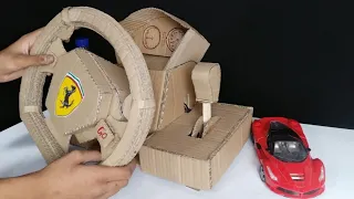 How to build Ferrari car steering remote for your RC car from cardboard