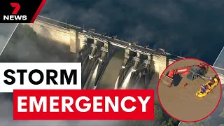 Huge storm swamps Sydney, forcing a dam to spill and thousands to evacuate | 7 News Australia