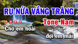 Karaoke Ru Nửa Vầng Trăng Tone Nam Nhạc Sống 2023 | Karaoke Bảo Kim