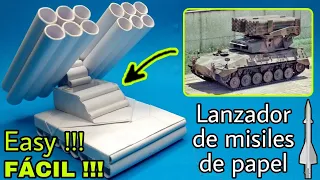 ORIGAMI - Lanzador de misiles de papel (super tanque de papel) / Paper super tank