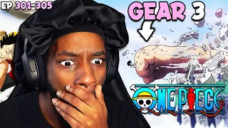 GEAR 3 LUFFY?!? 👊 WHAT IS HAPPENING IN ENNIES LOBBY?!? 😭 | One Piece EP 301-305 REACTION!! |