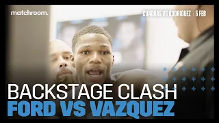 Raymond Ford & Edward Vazquez cross paths backstage after controversial decision