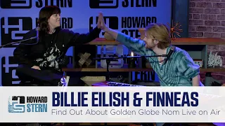 Billie Eilish and Finneas Learn About Their Golden Globe Nomination Live On-Air