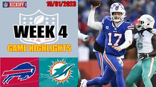 Buffalo Bills vs Miami Dolphins GAME HIGHLIGHTS HD | NFL Week 4 - 10/01/2023