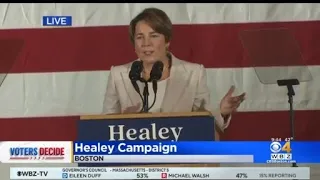 Maura Healey speaks after being elected Massachusetts Governor