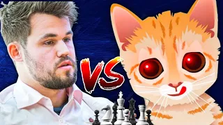 Magnus Carlsen Vs Mittens (5K Elo) | Magnus Vs Mittens | Mittens Chess | Mittens Bot | Magnus Chess