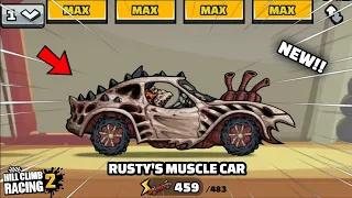 Hill Climb Racing 2 - 🤩NEW PAINT!! RUSTY'S MUSCLE CAR GAMEPLAY & CHALLENGES FOR YOU!!