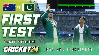 AUSTRALIA vs PAKISTAN - First Test | Day One Highlights - Cricket 24 Gameplay
