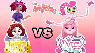My Talking Angela 2❤ vs Ragatha vs Mommy long legs spider Diabolik