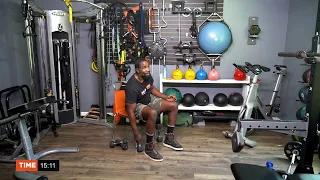 Complete Body Workout With Dumbbells & A Chair