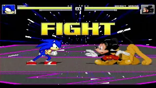 MUGEN Sonic V1 VS Mickey Mouse
