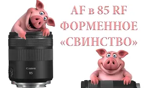 Canon RF 85mm F2 автофокус в видео