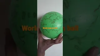 world map on ball