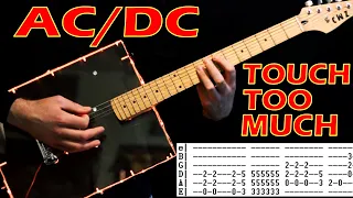 AC/DC Touch Too Much Guitar Lesson with Chords TAB and Solo Tutorial by ACDC