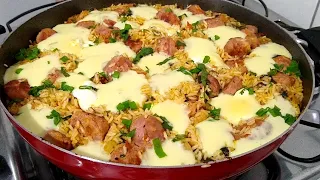 ARROZ CREMOSO COM LINGUIÇA - Esse você vai querer repetir de tão gostoso