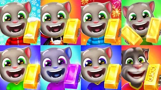 Talking Tom Gold Run Candyland,Water Park,Flying,Medieval,Underwater,Mining Cart,Boss Fight Gameplay