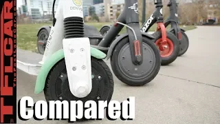 Compared & Tested: 4 Different Ride Sharing E-Scooters - Which Is Best and Worst!