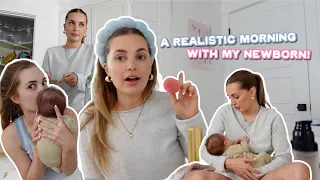 a verryyy realistic morning with a newborn + 2 toddlers