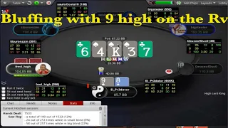 NL 200/500 ZOOM POKER - Bluffing With 9 High on The River