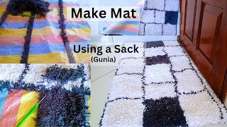 How to make a door mat from home using a sack (Gunia) | (UPDATED)