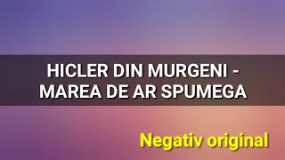 Hicler din Murgeni-Marea de ar spumega negativ original