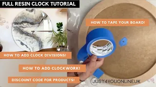 How to make a Resin Clock - FULL Step by Step Resin Art Tutorial
