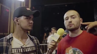 Интервью реперов на батле VERSUS  Oxxxymiron VS Слава КПСС Гнойный