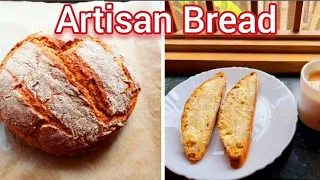 Easy Artisan Bread at home | No Sugar & No Kneading | 5 Mins prep time bread recipe |