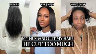 WHY DID I LET MY HUSBAND CUT MY HAIR!!!! 6 INCHES | DAY IN THE LIFE VLOG