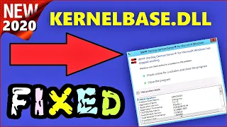 KernelBase.dll Error Windows 10  8  7 | How to fix KERNELBASE.DLL Error on App Crash in Windows