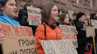 Demo held in Kyiv as activists ask for more money to be spent on the armed forces