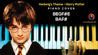 Harry Potter - Hedwig's Theme Music Piano Cover with NOTES | AJ Shangarjan | AJS