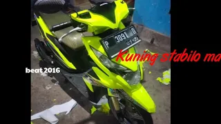 CUTTING STICKER KUNING STABILO ll HONDA BEAT