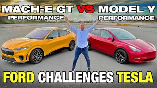 Tesla Model Y Performance vs. Ford Mach-E GT | Electric SUV Comparison | Price, Range & More