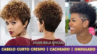 Cortes de Cabelo Curto Feminino Crespo Mulheres +40 +50 +60 +70 Anos