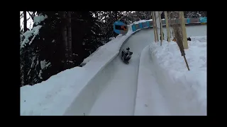 Czech Bobsled Crash in St. Moritz Horseshoe Corner