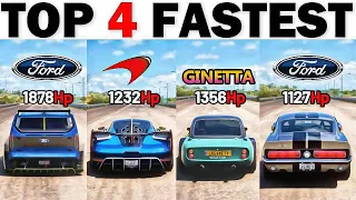 FORZA HORIZON 5 - NEW CARS FROM UPDATE 32 STOCK & TUNED TOP SPEED TEST ALL CARS FULLY TUNED