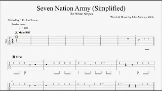 Seven Nation Army (Tune) - Guitar Tab - Playthrough & Backing Track