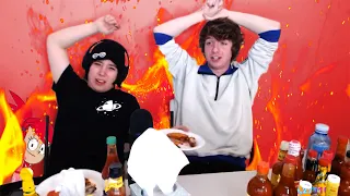 Quackity and Karl Jacobs Eat The Spiciest Wings Ever