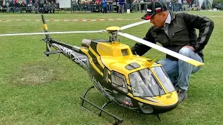 HUGE XXL RC AS-350 ECUREUIL SCALE MODEL TURBINE HELICOPTER FLIGHT DEMONSTRATION