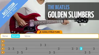 How To Play "Golden Slumbers" - Bass Lesson With Tabs (The Beatles)