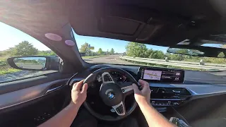 2022 BMW M 520D G31 Facelift/LCI 190 PS TOPSPEED POV TEST DRIVE (60 FPS) Part 2 Autobahn/Highway #26