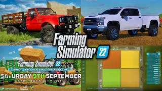Farm Sim News - 3500 & F350, 1982 Update, Four Fields Map, & Bale Challenge! | Farming Simulator 22