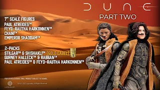 NEW DUNE: Part Two (4) 7" Scale Figures, (2) 2-Packs, (1) Gold Label 2-Pack | Action Figure Showcase