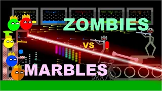 Marbles VS Zombies Battle - Stickman Zombie Survival (Algodoo)